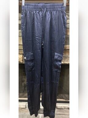 JOIE Silk Cargo Jogger Pants